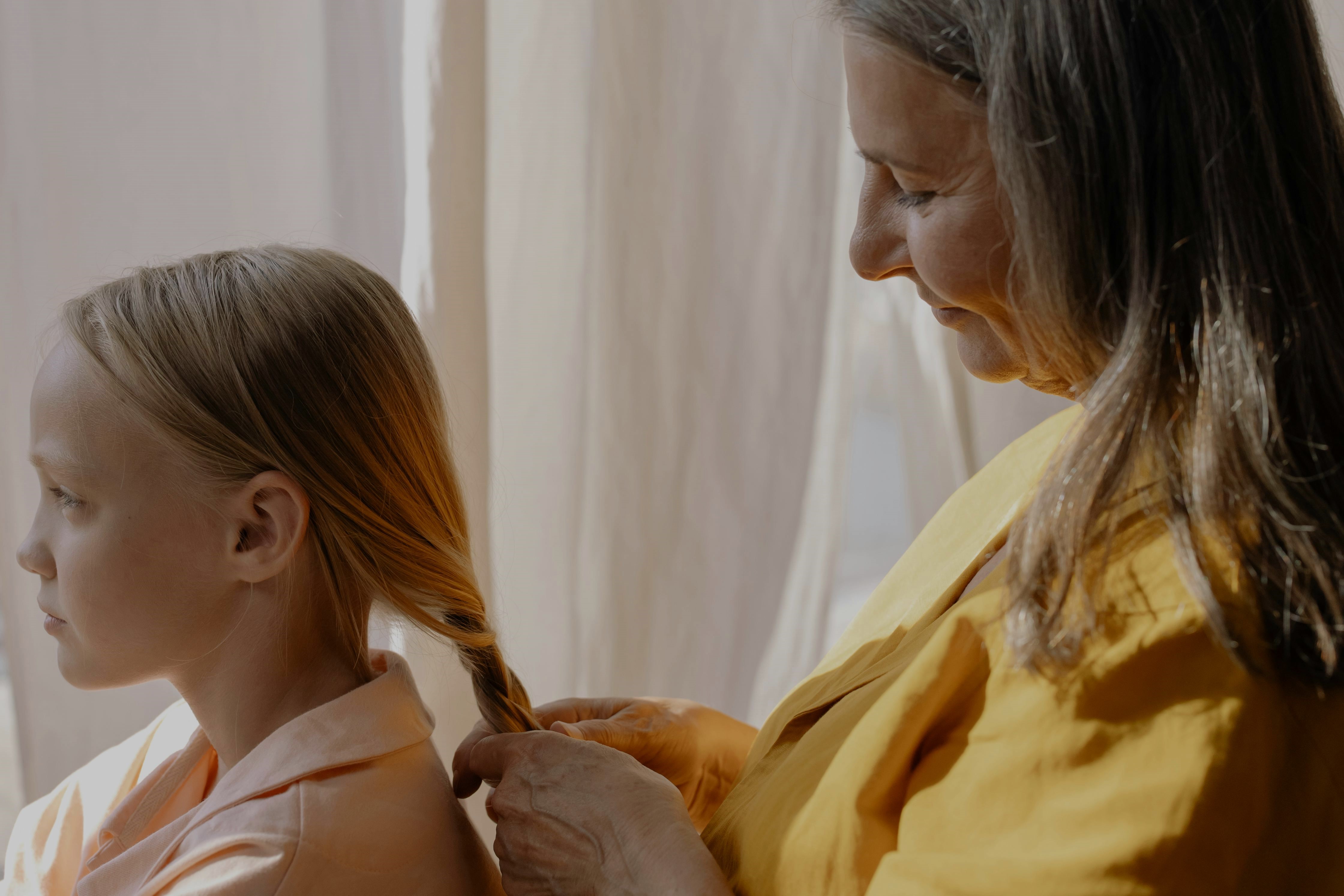 Abuela y nieta tranquilidad y seguridad