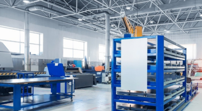 Taller con maquinaria