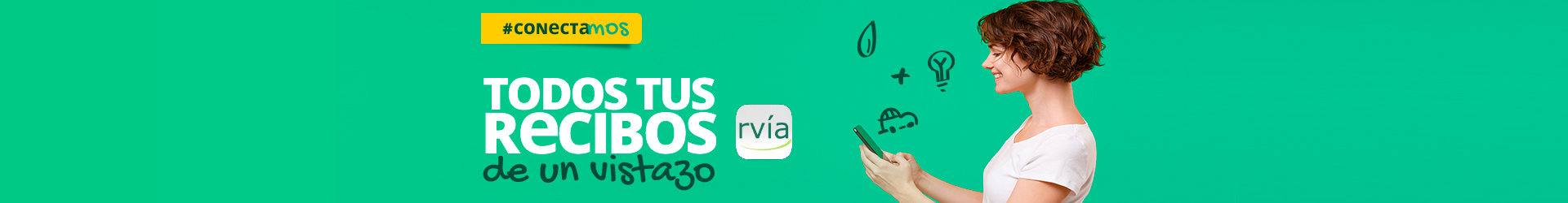 Campaña Resumen Anual de Recibos - mujer consultando sus recibos en la app de Ruralvía